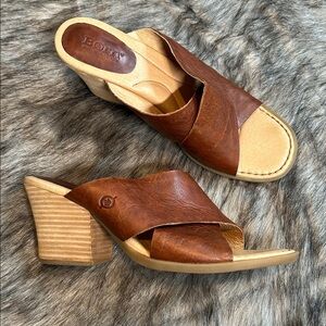 Born Madison Heel Clog Mule Handcrafted Footwear Comfort Boho Hippie Size 11